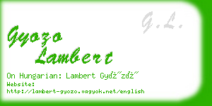 gyozo lambert business card